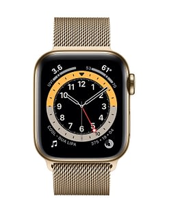 Apple Watch Series 6 44mm Gold Stainless Steel Case with Milanese Loop