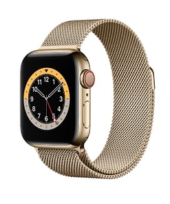 Apple Watch Series 6 44mm Gold Stainless Steel Case with Milanese Loop