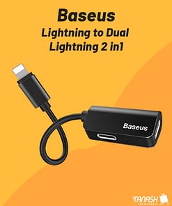 Baseus lightning to dual lightning Connector-Splitter 2 in 1 for iPhone 12 11 Pro Xs Max