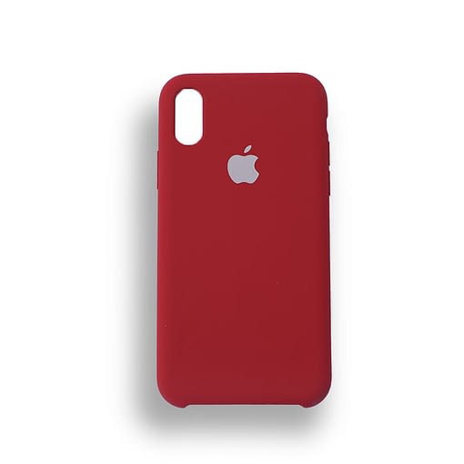 Apple iPhone X-Xs IPHONE XR PHONE XS MAX Silicone Case Red With White Logo